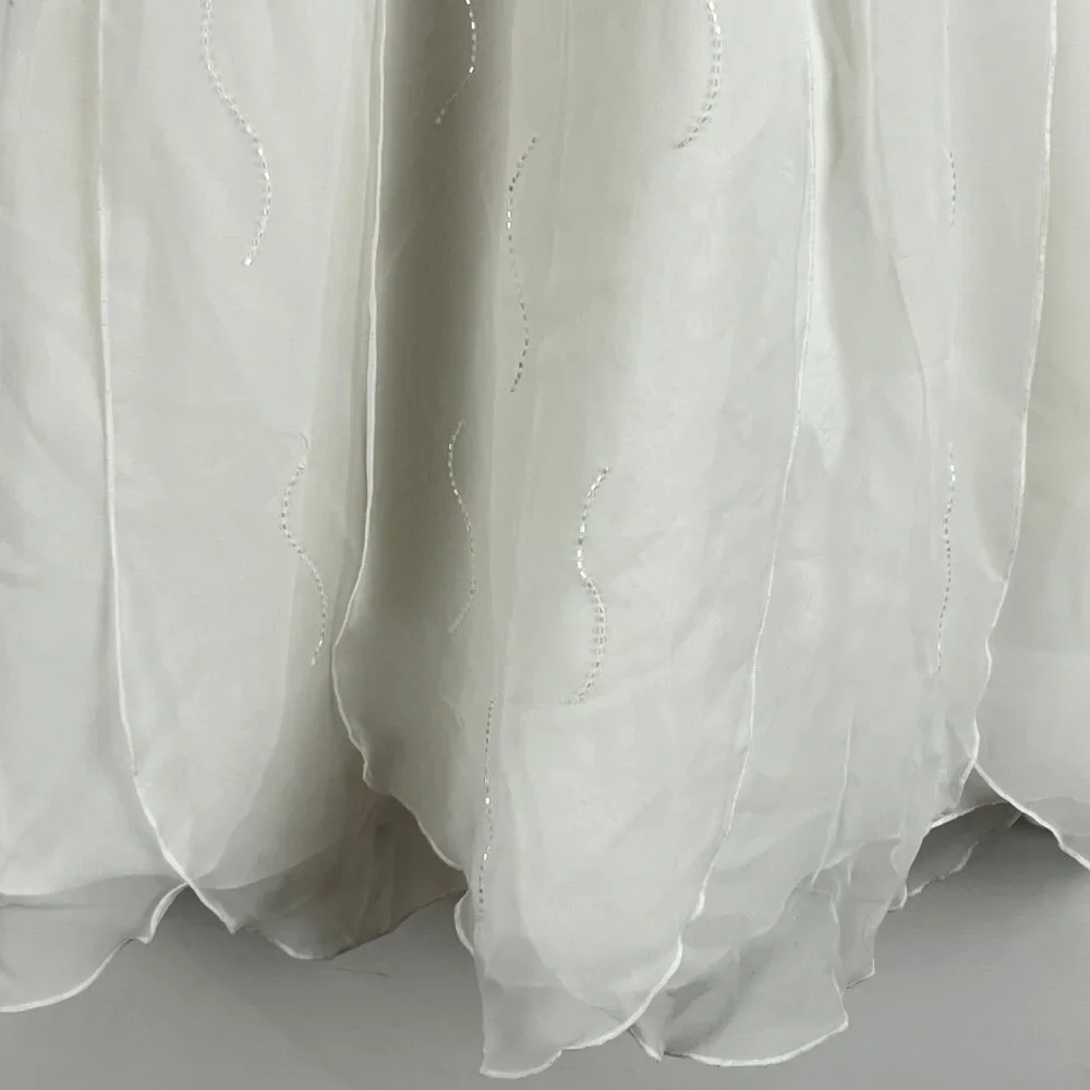 Sarah Louise Baby Formal Dress Size 6 Mths White Fit Flare Polyester Nylon - Picture 4 of 9